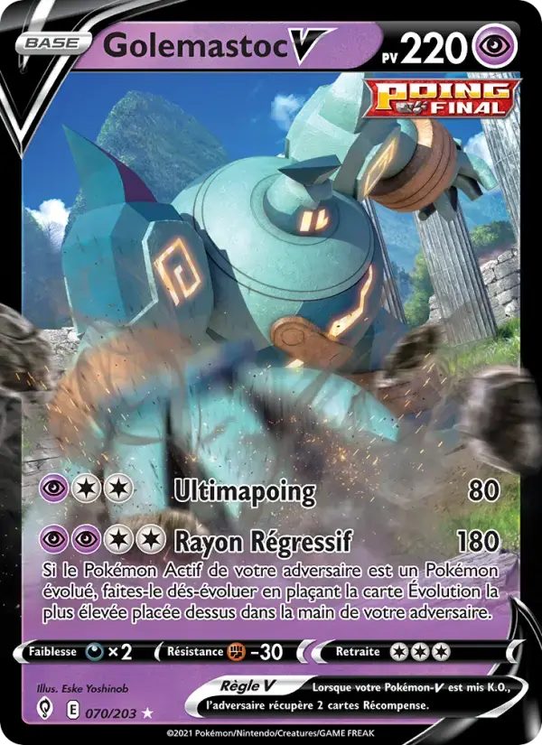 Carte Pokémon Golemastoc V #70 — Évolution Céleste