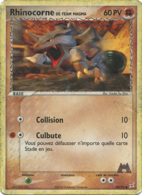 Carte Pokémon Rhinocorne de Team Magma #68 — Team Magma vs Team Aqua