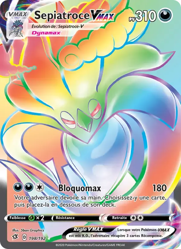 Carte Pokémon Sepiatroce VMAX #198 — Clash des Rebelles