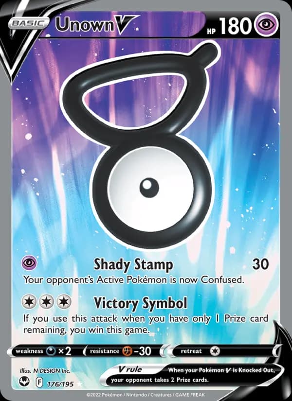 Unown V #176 — Silver Tempest