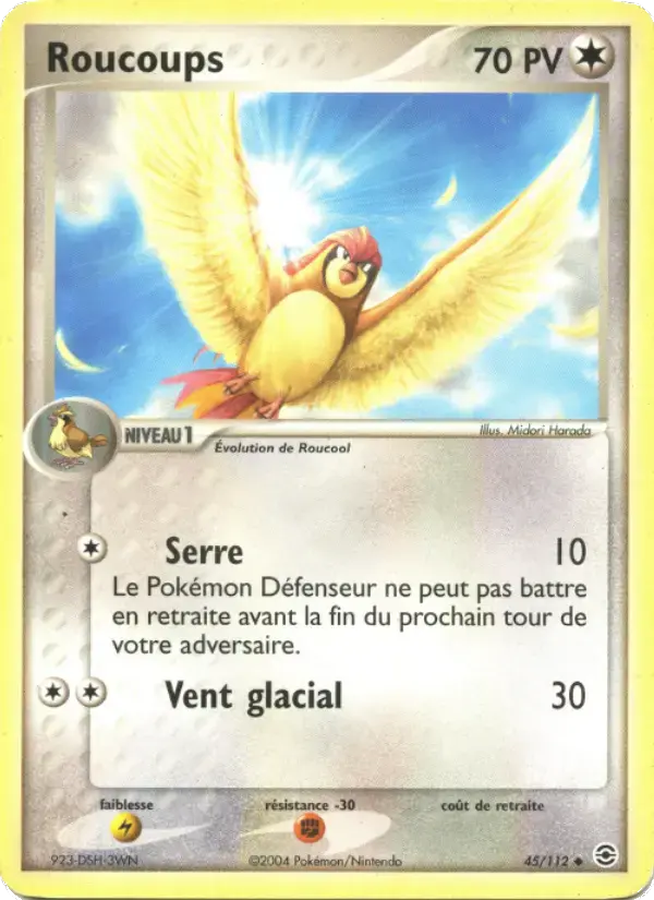 Carte Pokémon Roucoups #45 — Rouge Feu & Vert Feuille