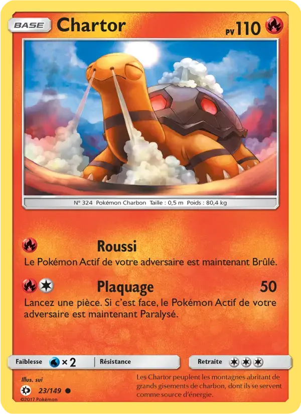 Carte Pokémon Chartor #23 — Soleil et Lune