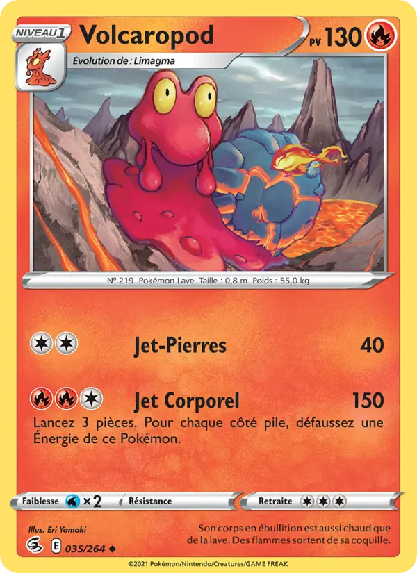 Carte Pokémon Volcaropod #35 — Poing de Fusion