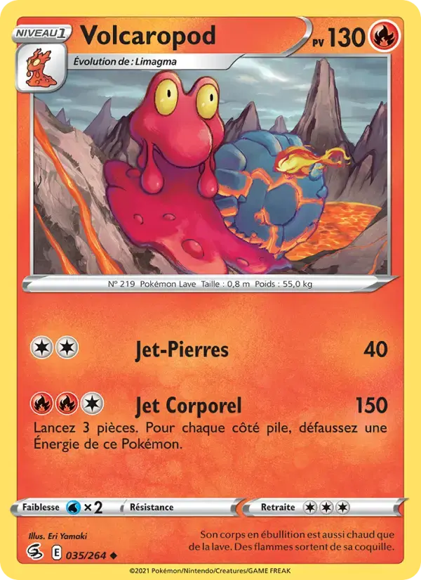 Carte Pokémon Volcaropod #35 — Poing de Fusion