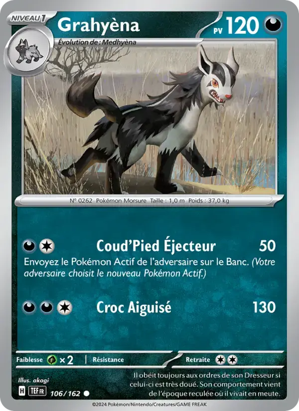 Carte Pokémon Grahyèna #106 — Forces Temporelles