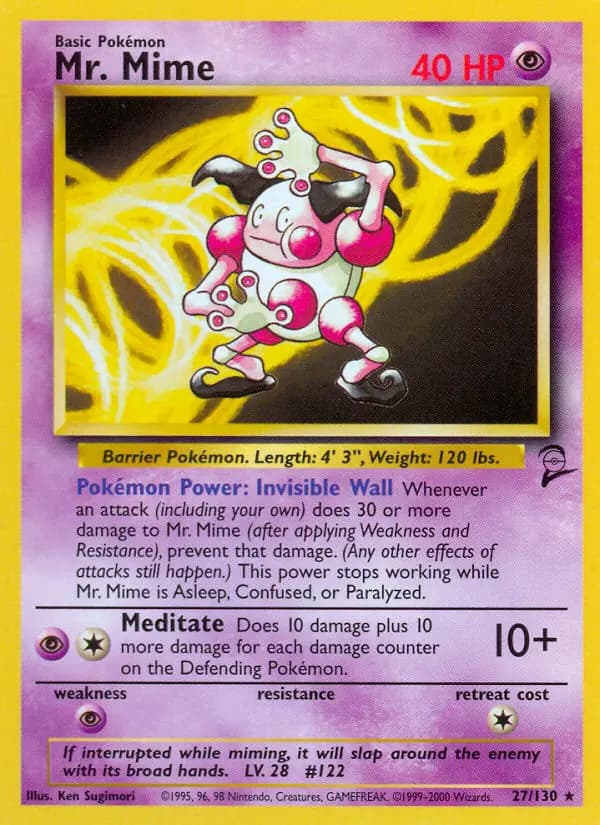 Mr. Mime #27 — Base Set 2