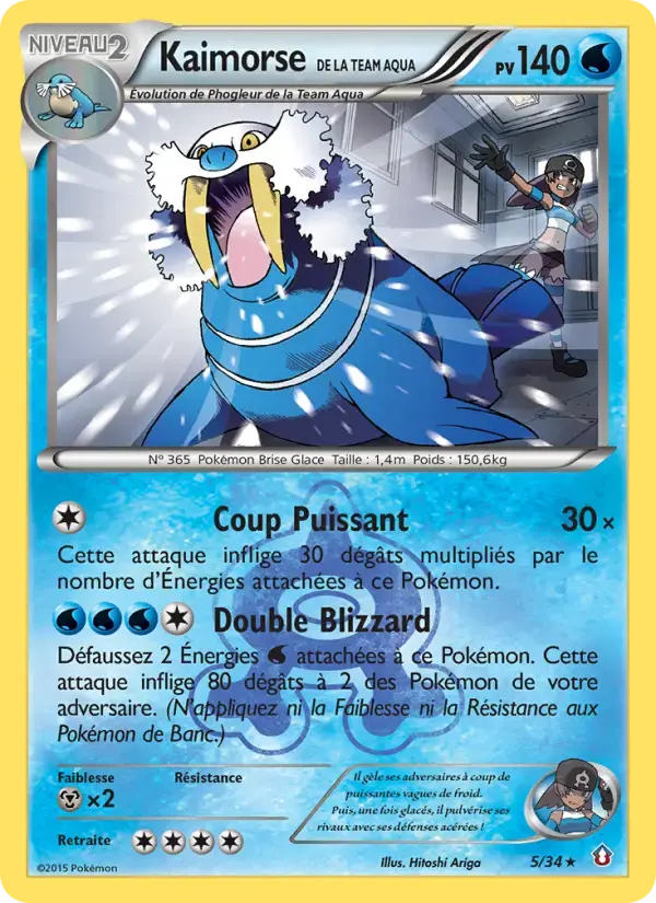 Carte Pokémon Kaimorse de la Team Aqua #5 — Double Danger