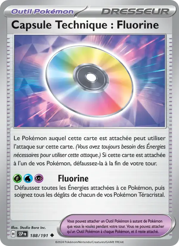 Carte Pokémon Capsule Technique : Fluorine #188 — Étincelles Déferlantes