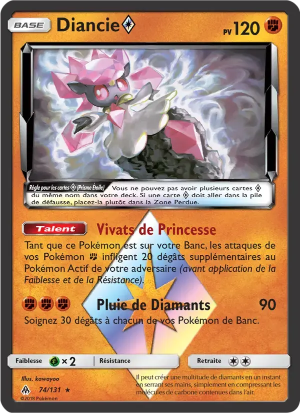 Carte Pokémon Diancie ◇ #74 — Lumière Interdite