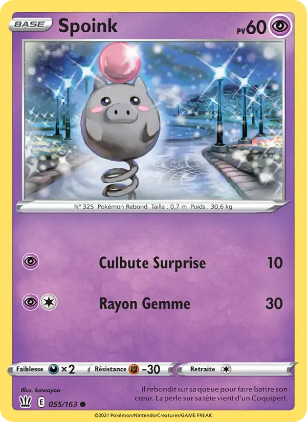 Carte Pokémon Spoink #55 — Styles de Combat