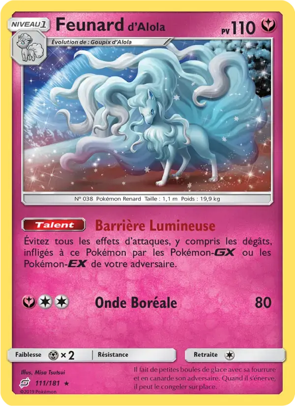 Carte Pokémon Feunard d’Alola #111 — Duo de Choc