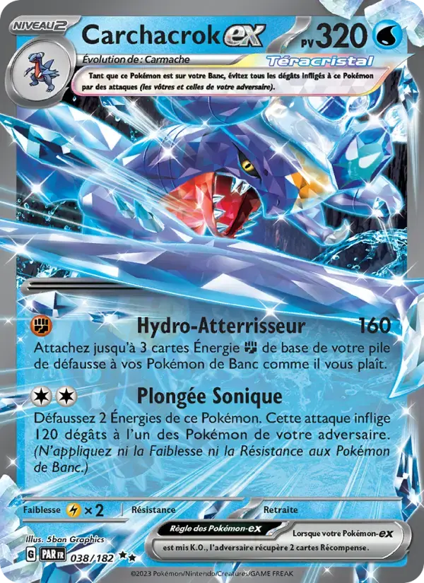 Carte Pokémon Carchacrok-ex #038 — Faille Paradoxe