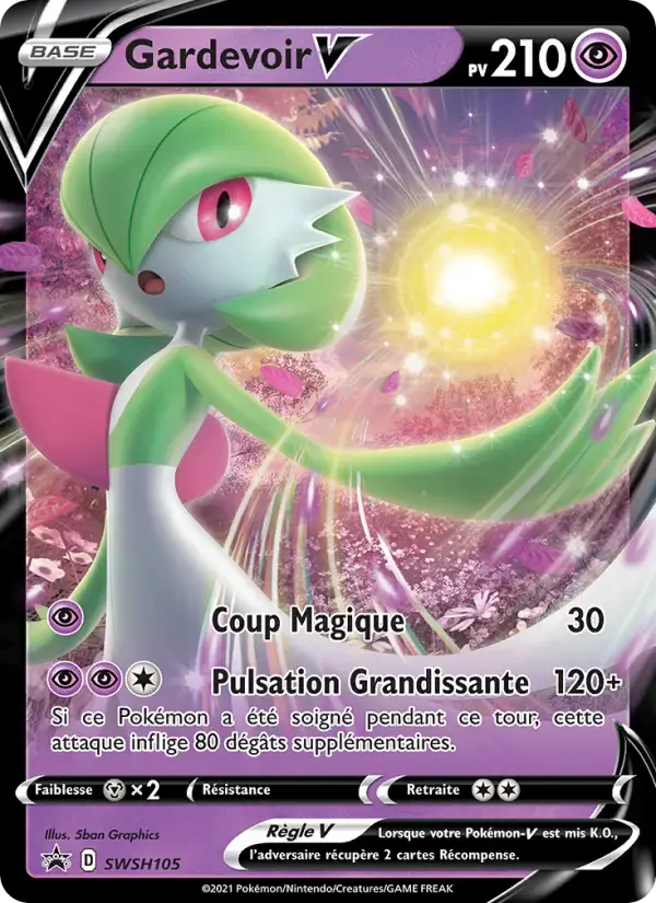 Carte Pokémon Gardevoir V #SWSH105 — Promos Épée et Bouclier
