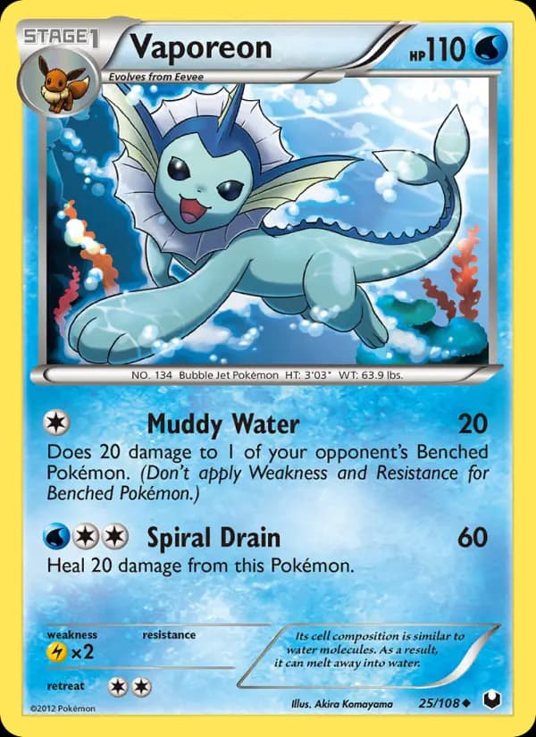 Vaporeon #25 — Dark Explorers