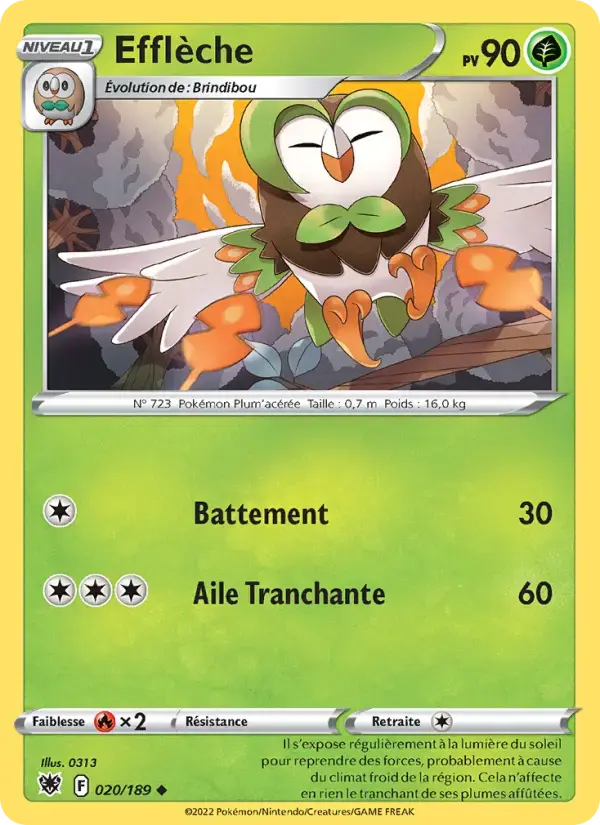 Carte Pokémon Efflèche #020 — Astres Radieux