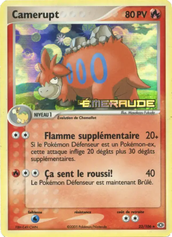 Carte Pokémon Camerupt #23 — Émeraude