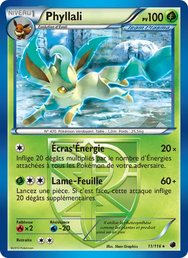 Carte Pokémon Phyllali #11 — Glaciation Plasma