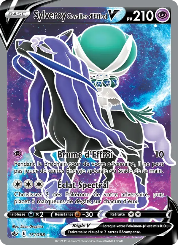 Carte Pokémon Sylveroy Cavalier d'Effroi V #171 — Règne de Glace