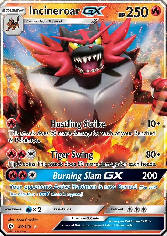 Incineroar GX #27 — Sun & Moon
