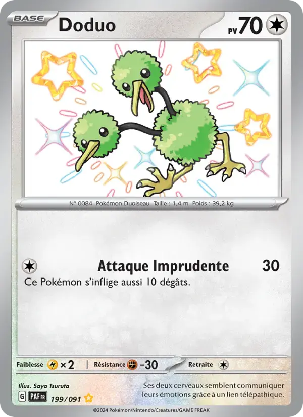 Carte Pokémon Doduo #199 — Destinées de Paldea