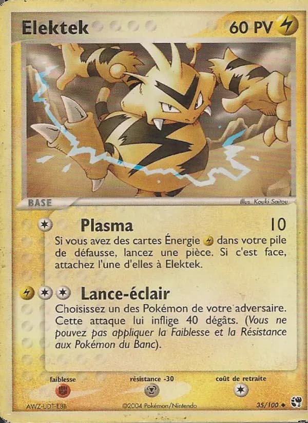 Carte Pokémon Elektek #35 — Tempête de Sable