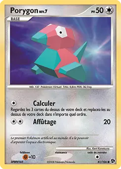 Carte Pokémon Porygon #81 — Duels au Sommet