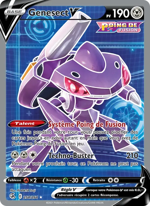 Carte Pokémon Genesect V #254 — Poing de Fusion