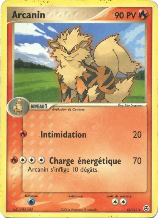 Carte Pokémon Arcanin #18 — Rouge Feu & Vert Feuille