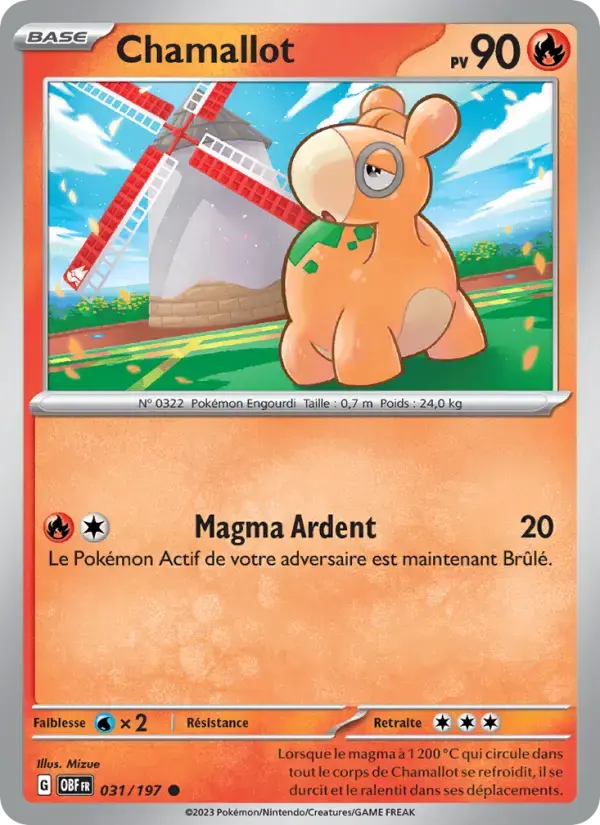 Carte Pokémon Chamallot #031 — Flammes Obsidiennes