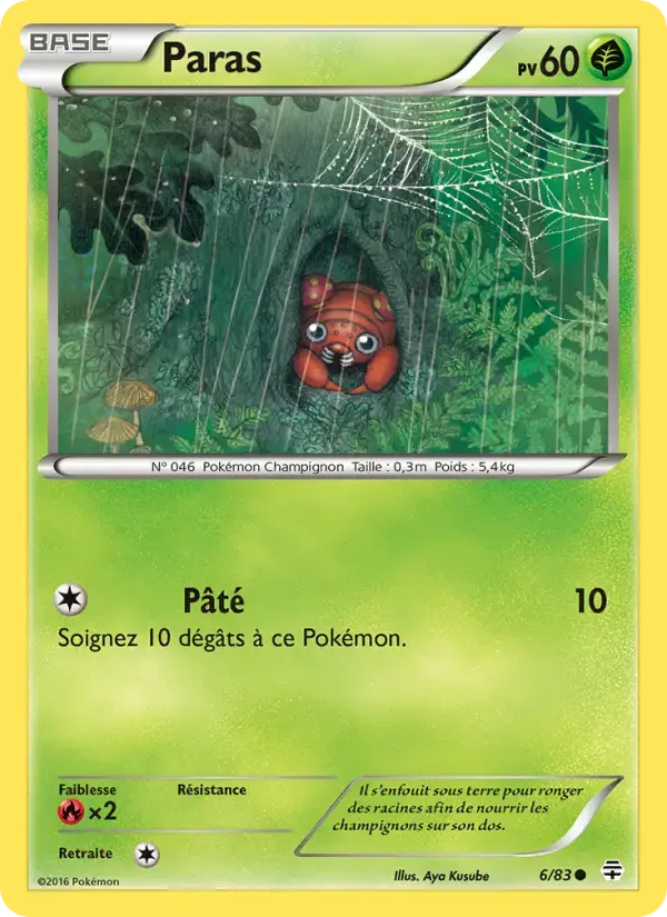 Carte Pokémon Paras #6 — Générations