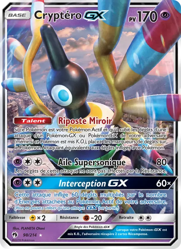 Carte Pokémon Cryptéro GX #98 — Tonnerre Perdu