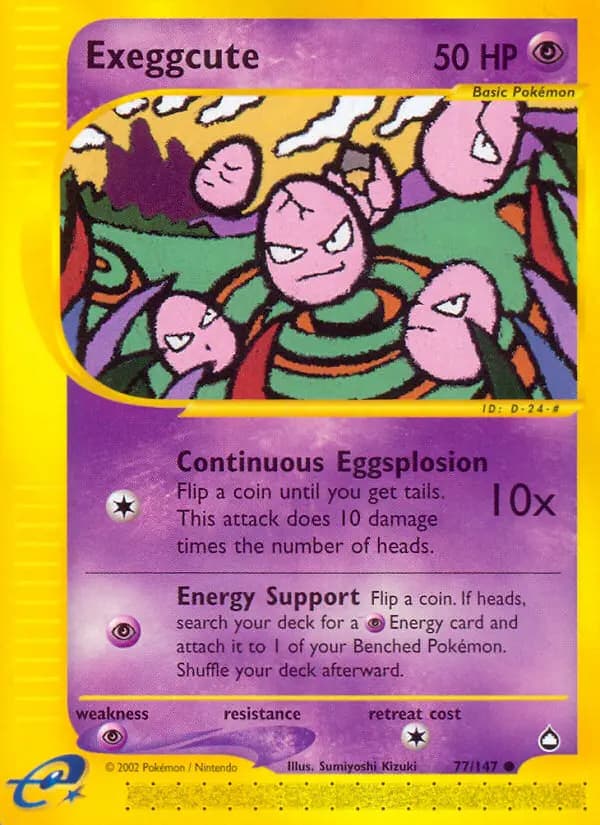 Exeggcute #77 — Aquapolis