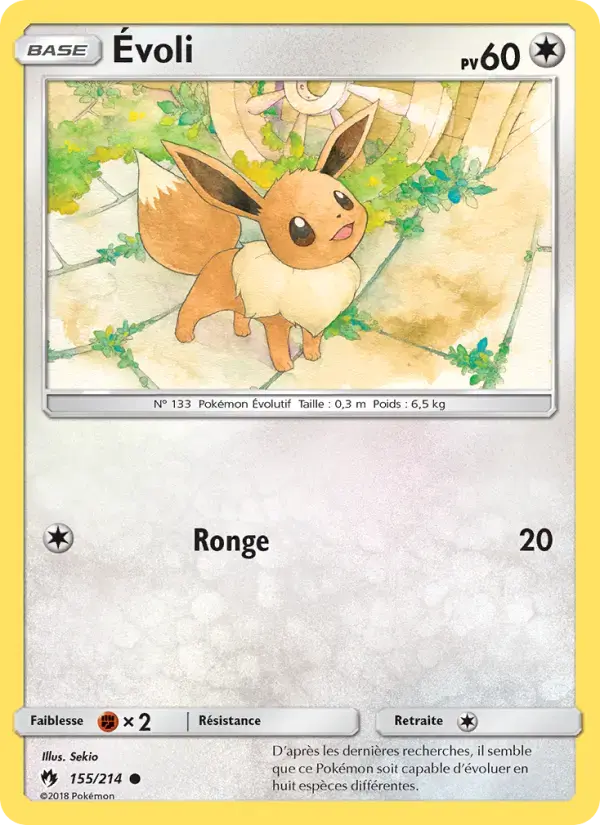 Carte Pokémon Évoli #155 — Tonnerre Perdu