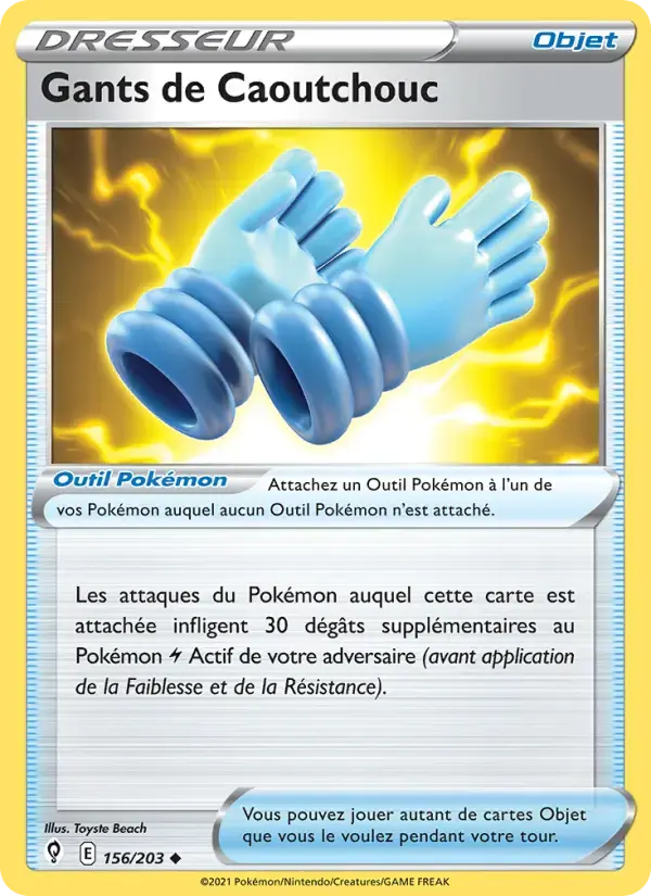 Carte Pokémon Gants de Caoutchouc #156 — Évolution Céleste