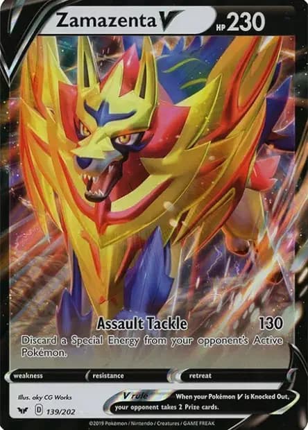 Carte Pokémon Zamazenta-V #139/202 — Jumbo