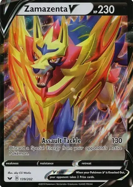 Carte Pokémon Zamazenta-V #139/202 — Jumbo
