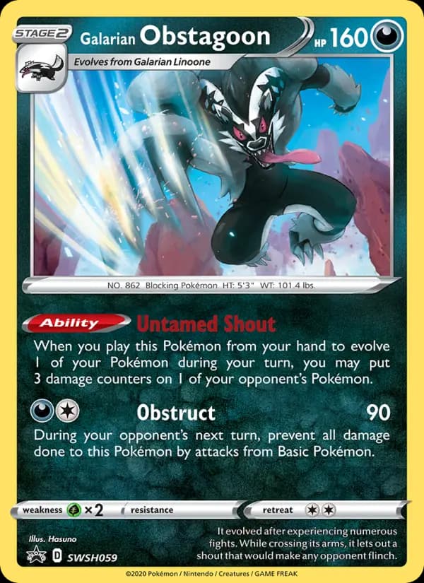 Galarian Obstagoon #SWSH059 — Sword & Shield Promos
