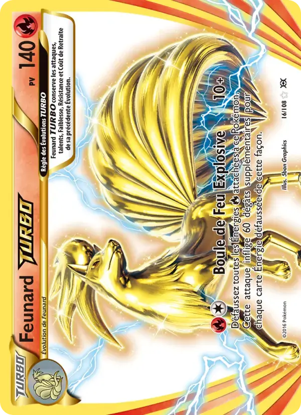 Carte Pokémon Feunard TURBO #16 — Évolutions XY
