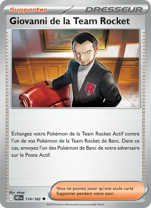 Carte Pokémon Giovanni de la Team Rocket #174 — Rivalités Destinées