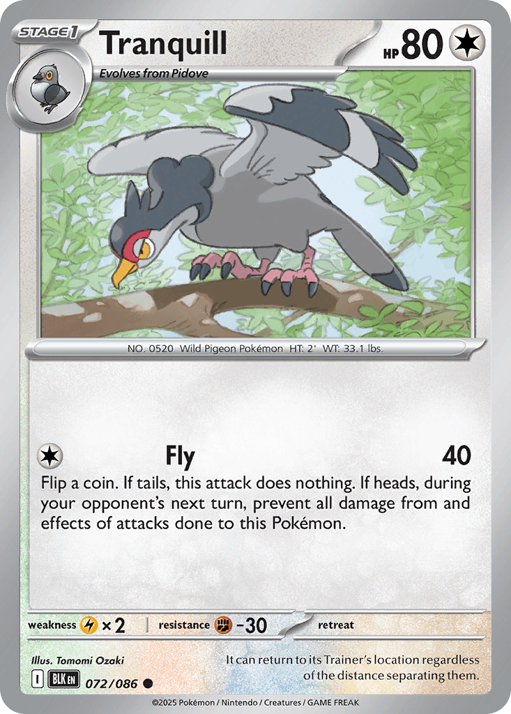 Carte Pokémon Colombeau #072 — Foudre Noire