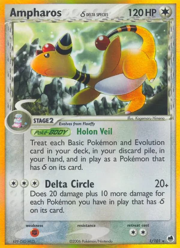 Ampharos δ #001 — Dragon Frontiers