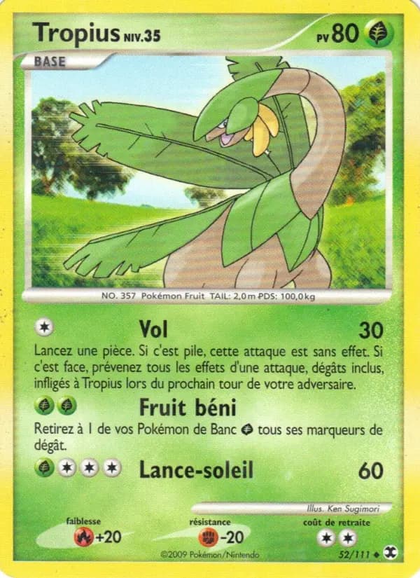 Carte Pokémon Tropius Niv. 35 #52 — Rivaux Émergeants