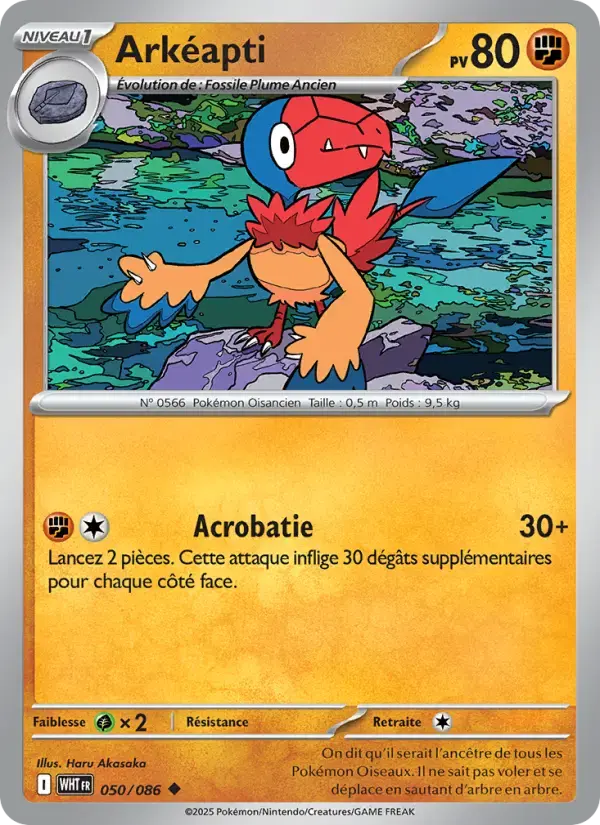 Carte Pokémon Arkéapti #050 — Flamme Blanche
