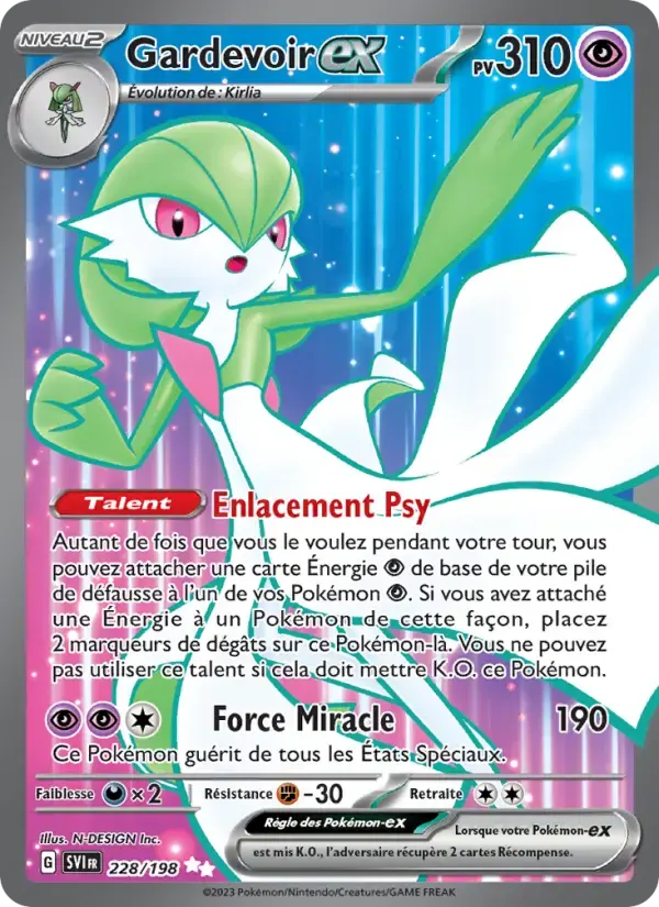 Carte Pokémon Gardevoir-ex #228 — Écarlate et Violet