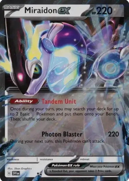 Carte Pokémon Miraidon ex #J303 — Jumbo