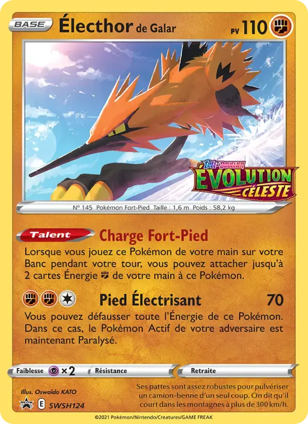 Carte Pokémon Électhor de Galar #SWSH124 — Promos Épée et Bouclier