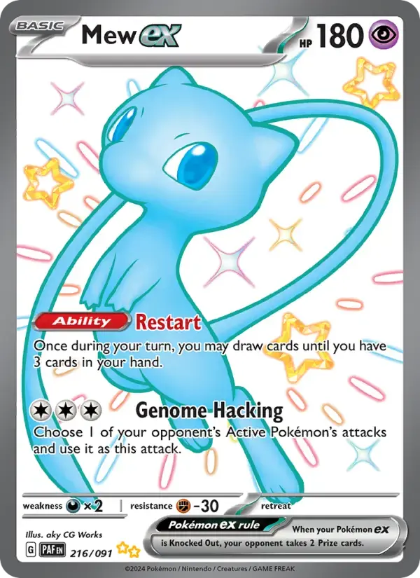 Mew ex #216 — Paldean Fates