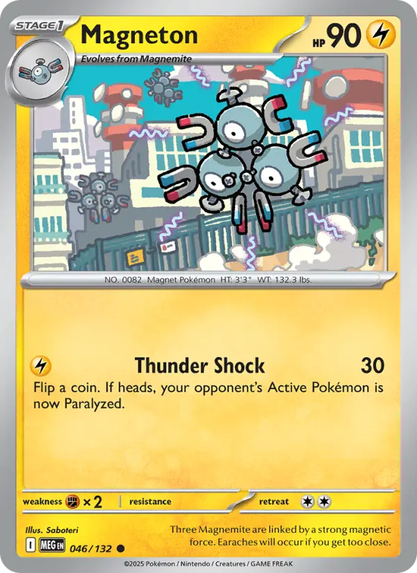 Carte Pokémon Magnéton #046 — Méga-Évolution