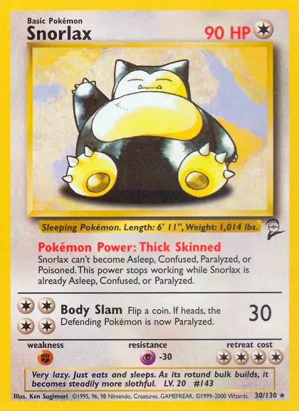 Snorlax #30 — Base Set 2
