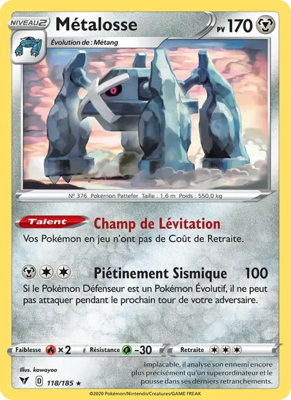 Carte Pokémon Métalosse #118 — Voltage Éclatant